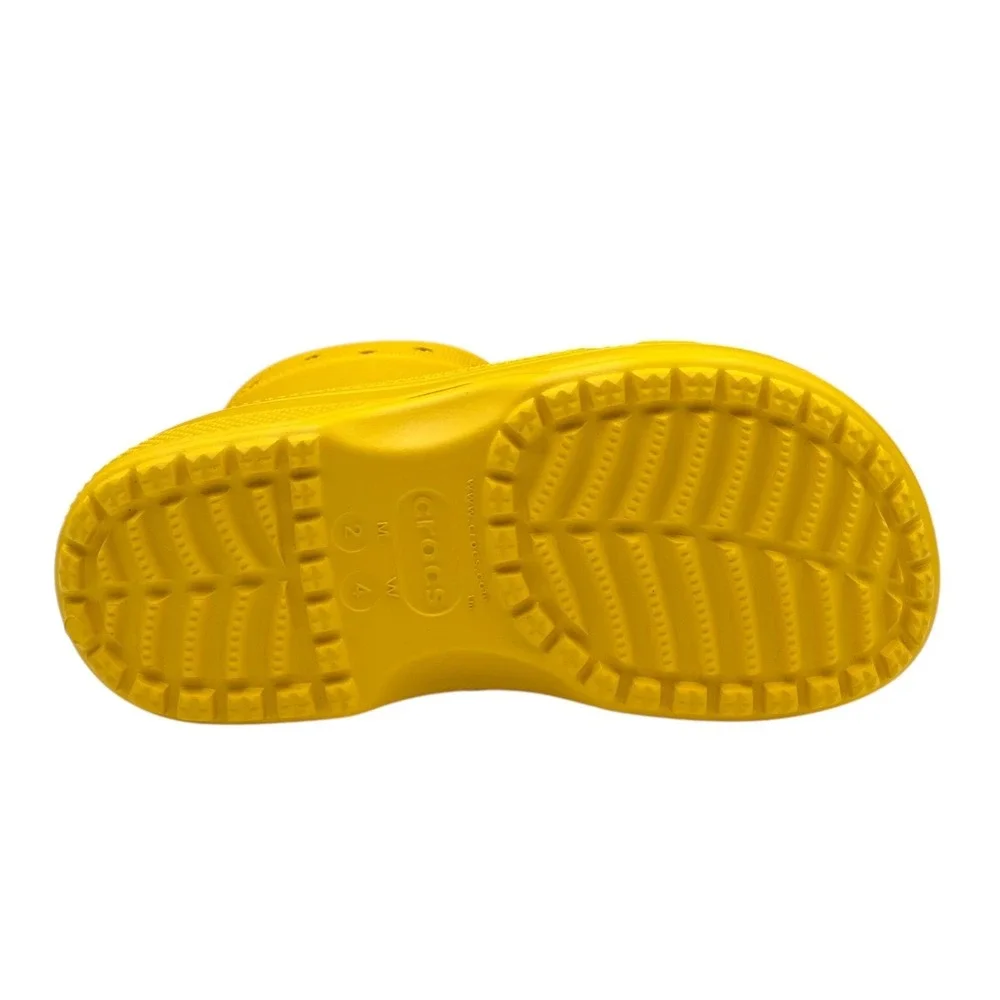 Crocs Youth Girls Boys‎ Rain Boots Size 2/Women's Size 4 Solid Yellow Waterproof